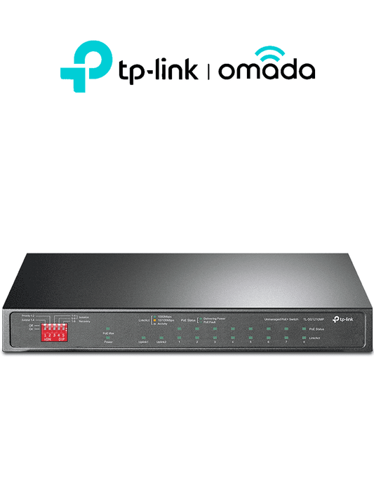 TP-LINK - TL-SG1210MP - Switch de Escritorio 10 Puertos  8 Puertos RJ45 PoE+