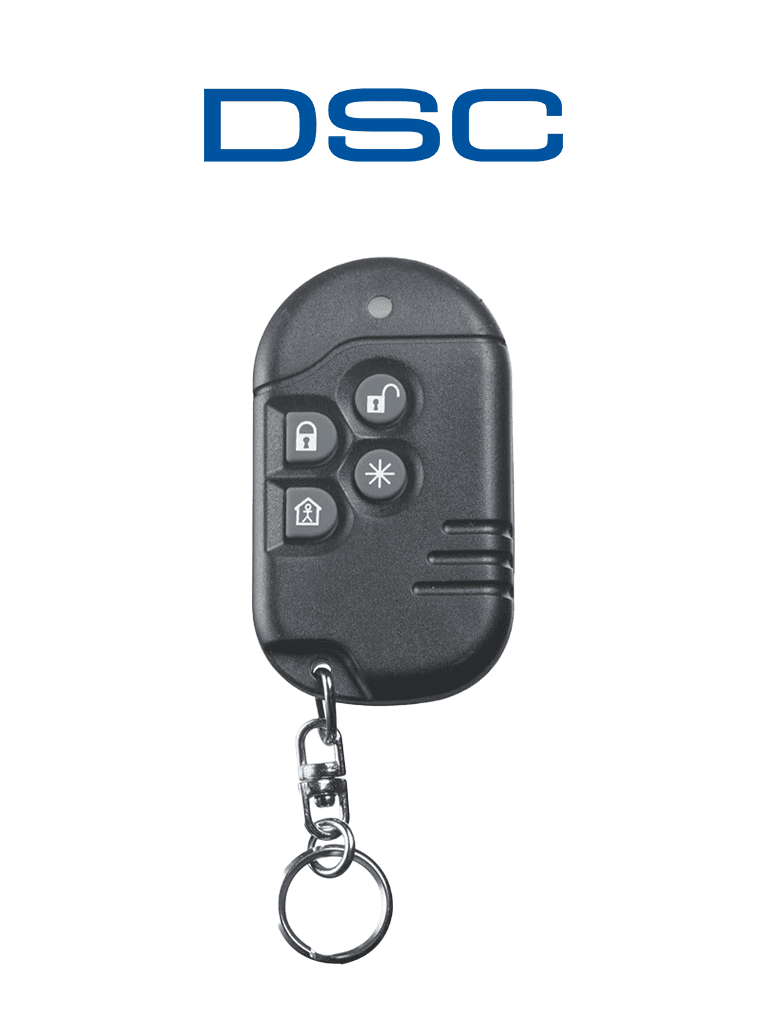 DSC PG9939 - Llavero de 4 botones programables Inalámbrico Power G con una quinta función compatibles con NEO  PRO  Qolsys e IoTega