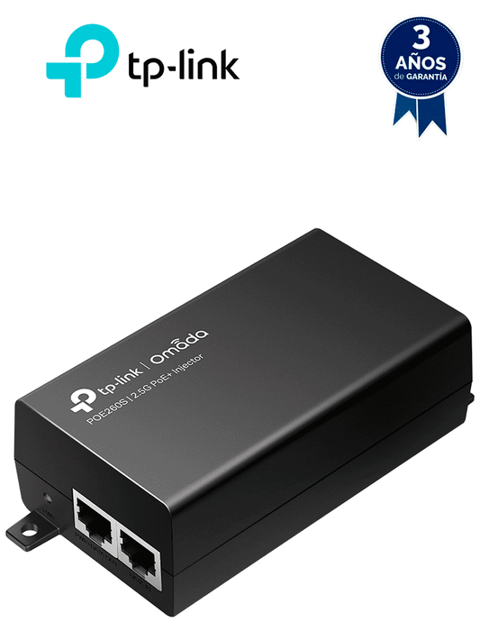 TP-LINK TL-POE260S - Inyector POE 2.5GbE    IEEE802.3af/at  suministra hasta 30 W.