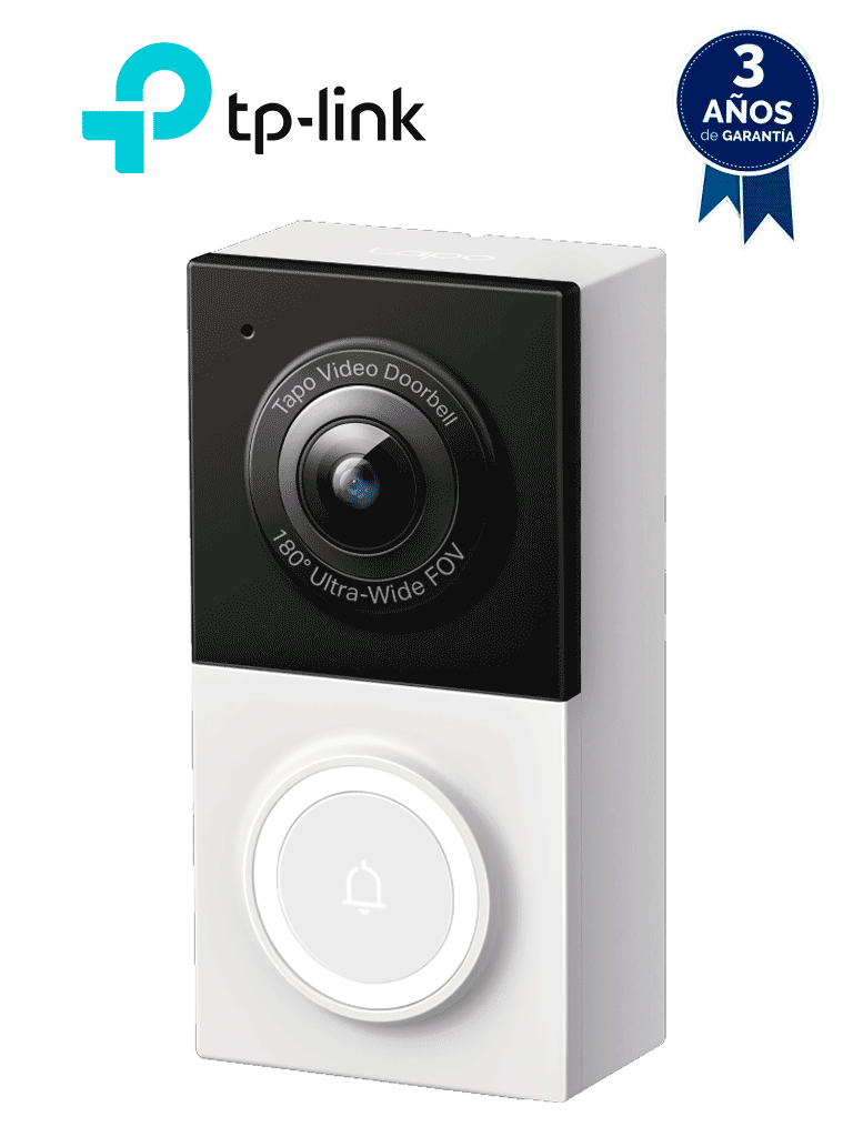 TP-LINK TAPO D130 - Video Dorbell cableado   5MP   Detección y notificación inteligente con IA   Audio bidireccional   Visión nocturna a color   IP65   Almacenamiento local o en la nube con TAPO CARE   compatible con Alexa y Google Home