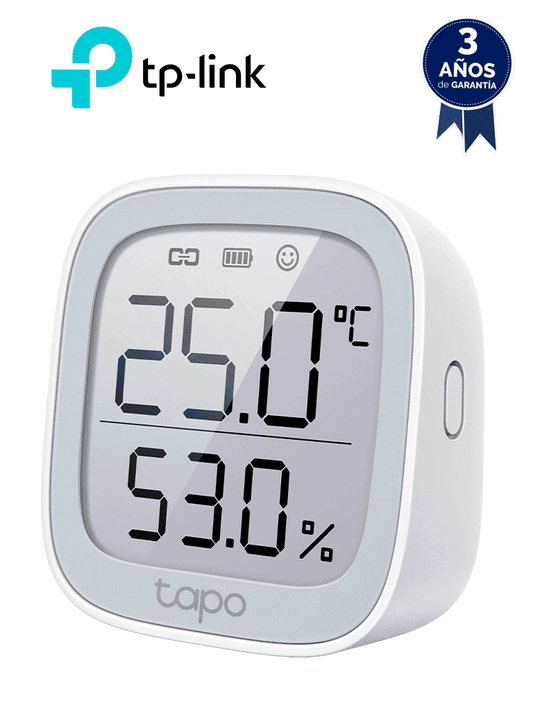 TP-LINK TAPO T315 - Sensor Inteligente de temperatura y humedad Tapo   Medición precisa   Pantalla de tinta electrónica de 2 7   Enciende y apaga electrodomesticos al acanzar una determinada temperatura o humedad.