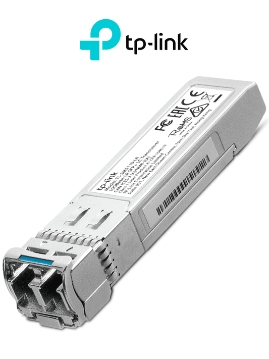 TP-LINK - TL-SM5110-LR / Transceptor mini-GBIC SFP LC 10GBase-LR SFP+ / Monomodo / Admite conexiones Ethernet 10G de dúplex completo de hasta 10 km con cables de fibra de 9/125 µm  respectivamente