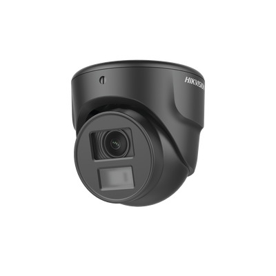 Ultra Mini Turret TURBO 2 Megapixeles (1080p) / Gran Angular / Lente 2.8 mm / 20 mts IR EXIR / Exterior IP67 / 4 Tecnologías (TVI / AHD / CVBS) / dWDR / Color Negro