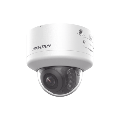 Domo IP 8 Megapixel (4K) / Lente Mot. 2.7 a 13.5 mm / 40 mts IR EXIR / Exterior IP66 / IK10 / DARKFIGHTER / Audio y Alarma I/O / PoE+ / ONVIF / Micro SD / 4 Analíticos: AcuSense  Deteccion Facial  Conteo de Personas por Cruce y Zona