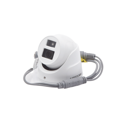 Ultra Mini Turret TURBO 2 Megapixel (1080p) / Gran Angular / Lente 2.8 mm / 20 mts IR EXIR / Exterior IP67 / 4 Tecnologías (TVI / AHD / CVBS) / dWDR / Color Blanco