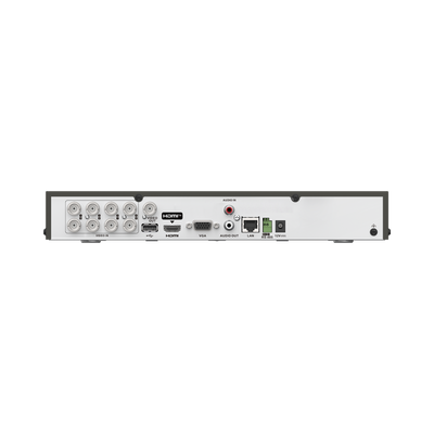 DVR 8 Canales TURBOHD + 4 Canales IP / 5 Megapixel Lite - 3K Lite / Audio Bidireccional por Coaxitron / Reconocimiento Facial / ACUSENSE (Evita falsas alarmas) / 1 Bahía de Disco Duro / Salida de Video en Full HD