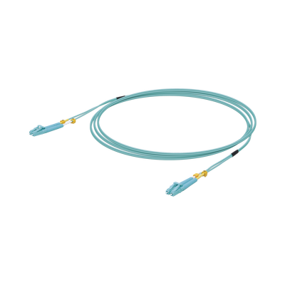 Jumper de Fibra Óptica Multimodo LC-LC duplex 10 G  50/125 OM3  Color Aqua  3 Metros