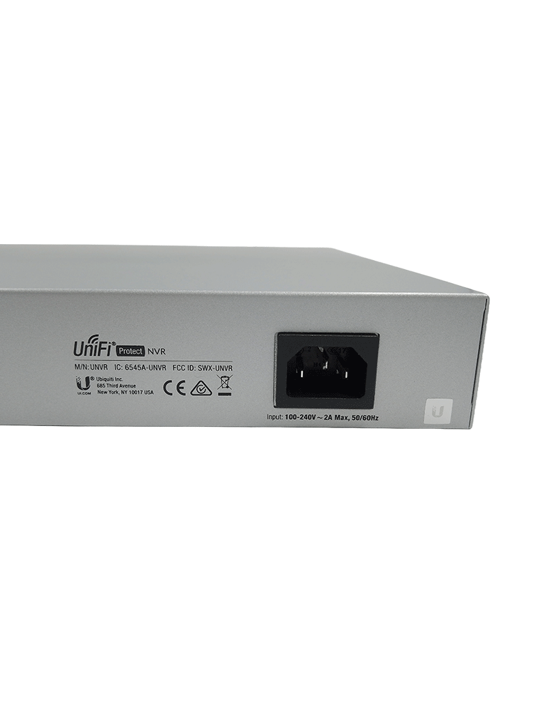 Ubiquiti UNVR - NVR Empresarial UniFi Protect recomendado para 15 cámaras 4K o 50 cámaras Full HD  con 4 bahías de disco duro  puerto Gigabit RJ-45 y configuración RAID 1 o RAID 5 automática.