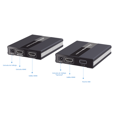 Kit extensor KVM ( Teclado  video  Mouse ) HDMI 1080P @ 60 Hz  60 metros con cable CAT5e/6