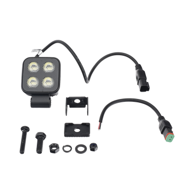 Luz de Trabajo Ultra brillante Cuadrada  4 LED  2650 Lúmenes  12-24 Vcd