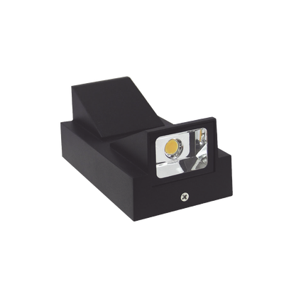 Lámpara Arbotante 6 W 330 lm / Dimensiones 141 x 80 mm / 85 - 265 Vca~ 50/60Hz / Luz Cálida 2 700 K / Uso en exterior IP 54.