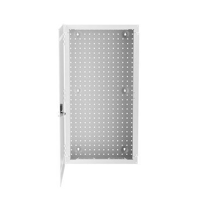 Gabinete Multipropósito de Montaje en Pared  de 28 in de Altura  Con Puerta Reversible  Fabricado en Acero  Color Blanco