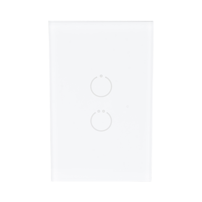 (ZWAVE) Interruptor On/Off panel táctil touch inalámbrico Zwave Plus 2 botones. No requiere cable neutro  Compatible con Hubitat HC8  Álula  M2M  otros