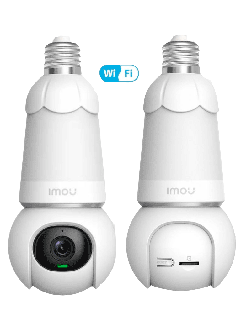 IMOU BulbCam 3MP (IPC-K6C-3H1WEB-E27-imou)- Cámara de 3MP/ Disuasión activa/ Modo privacidad/ Detección de humanos & Vehículos/ Audio bidireccional/ Full Color/ Smart tracking (No incluye Foco) #CONGIMOU1 #MCI1