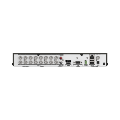 DVR 16 Canales TURBOHD + 8 Canales IP / 5 Megapixel Lite - 3K Lite / Audio Bidireccional por Coaxitron / Reconocimiento Facial / ACUSENSE (Evita falsas alarmas) / 1 Bahía de Disco Duro / Salida de Video en Full HD