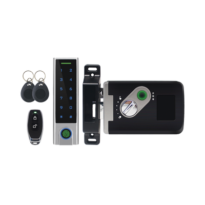 Kit de Cerradura Inteligente / Incluye Teclado y Control Remoto / Soporta Huella  Tarjeta y Contraseña / Teclado Metálico IP65