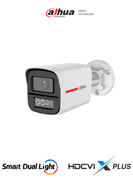 DAHUA DH-HAC-HFW1249XN-IL-A-PRO - Cámara Bullet HDCVI 2MP WizColor/ HDCVI X PLUS/ Imagen 24 Horas a Color/ Corrección de Distorsión de Imagen mediante IA/ Iluminador Dual Inteligente/ Hasta 50m de Dist de Ilumin/ Doble Mic Incorp/ Visión de Hasta 10