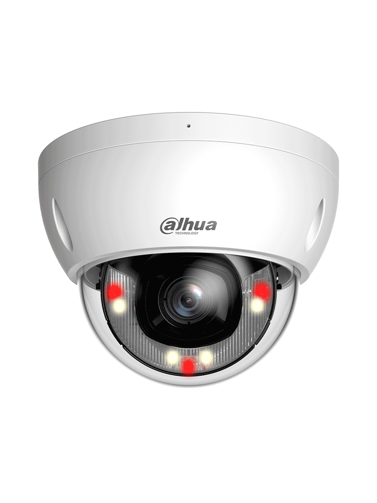 DAHUA DH-IPC-HDBW2649EP-S-IL - Camara IP Domo Antivandalica de 6 Megapixeles/ Lente de 2.8mm/ 30 Metros de Iluminador Dual Inteligente+Full Color/ SMD Plus/ Protección Perimetral avanzada/ Micrófono Integrado/ IP67/ IK10 Ranura para MicroSD/