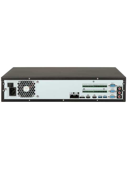 DAHUA DHI-NVR5864-EI - NVR 64 Canales IP 4K  WizSense  2U  8 Bahías HDD  H.265+  Hasta 384 Mbps  2 Canales de Reconocimiento Facial  SMD Plus  AcuPick  Metadatos  Soporte para Cámaras con IA  ANPR y Conteo de Personas.