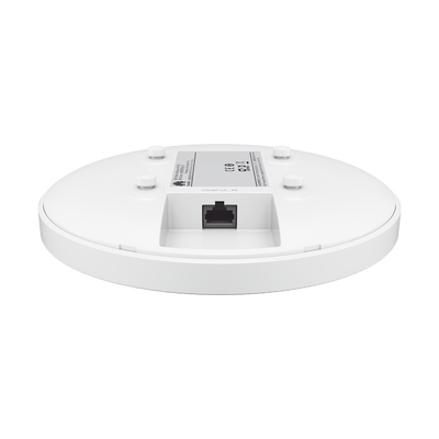 Punto de Acceso Wi-Fi 6 / 2.975 Gbps / MU-MIMO 2x2:2 (2.4GHz y 5GHz) / 1 Puerto GE / Smart Antenna 20% más cobertura / Instalación en techo y pared / Seguridad WPA3 / Roaming Inteligente / Hasta 128 usuarios / Administración Gratuita