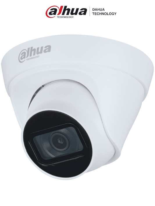 DAHUA DH-IPC-HDW1230T1P-A-0280B-S6 - Cámara IP Domo 2MP con lente de 2.8 mm y ángulo de visión de 102 grados  micrófono integrado  IR de 30m  IP67  PoE  DWDR/ #LoNuevo #MCI1Q125