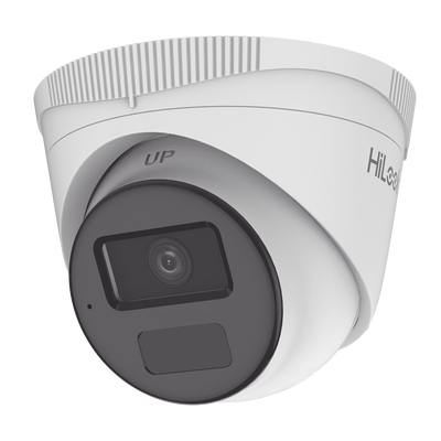 HiLook Series / Turret IP de 2 Megapixel   / Lente 2.8 mm / Dual Light / Micrófono Integrado / Exterior IP67 / PoE / dWDR / H.265+ / ONVIF