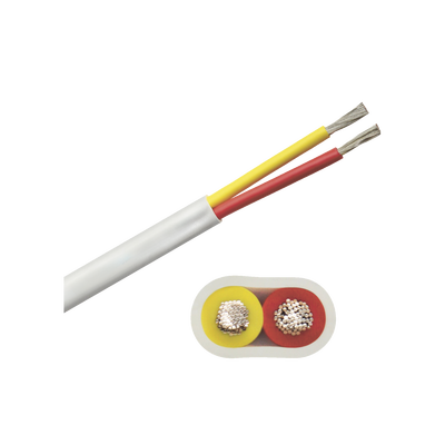 Rollo de cable plano grado marino calibre 12  de 2 conductores (rojo y amarillo) de 500 pies (152.4 m).