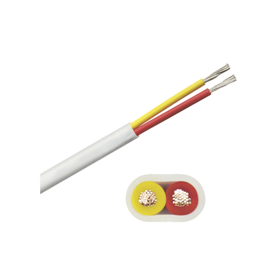 Rollo de cable plano grado marino calibre 14  de 2 conductores (rojo y amarillo) de 500 pies (152.4 m). de 2 conductores (rojo y amarillo)