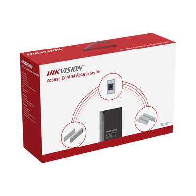 Kit de Accesorios para Ctrl de Acceso / Fuente 12 Vcd 2 A  Botón de Salida y Chapa Magnética 600 Lbs / Para instalación de control de acceso autónomo (Facial Min Moe  Teclados  Lectores de Huella etc)