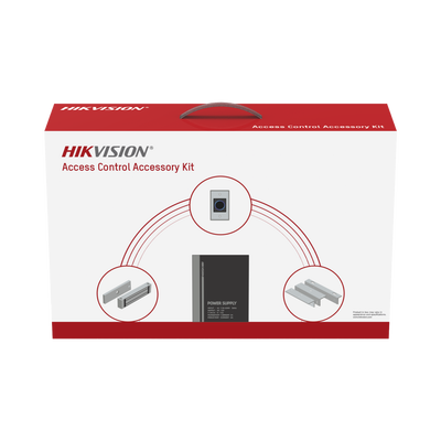 Kit de Accesorios para Ctrl de Acceso / Fuente 12 Vcd 2 A  Botón de Salida y Chapa Magnética 600 Lbs / Para instalación de control de acceso autónomo (Facial Min Moe  Teclados  Lectores de Huella etc)