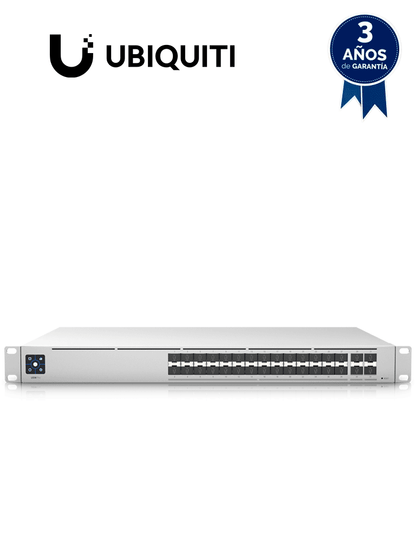 UBIQUITI USW-PRO-AGGREGATION Unifi Switch Aggregation de capa 3 con 28 puertos SFP+ (10G) y 4 puertos SFP+ (25G) #preventa