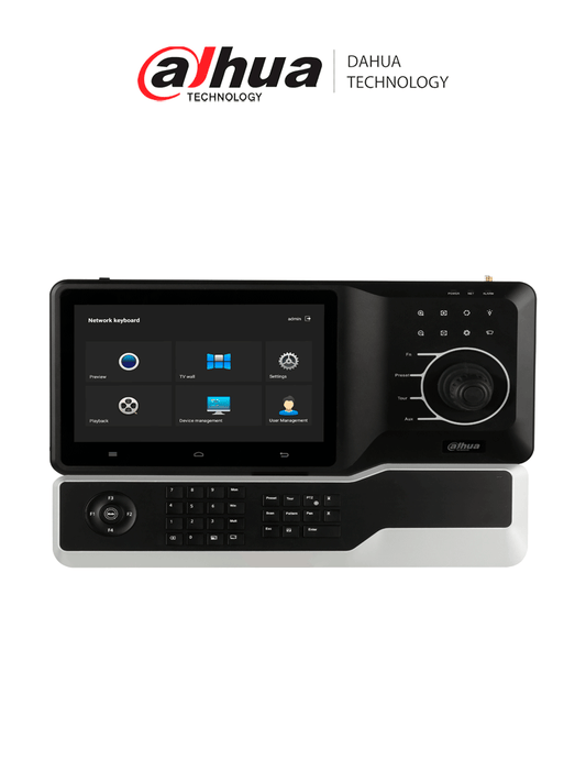 DAHUA DHI-NKB5200-F - Teclado Controlador de Red HD/ Control de PTZs  DVRs  NVRs e IPC/ Soporta Función de Videowall/ Soporta Resolución 4k/ Onvif/ Teclado Inalámbrico/ Pantalla Tactil de 10 Pulgadas/ Wifi/ RS232/RS485/ #ProAccesorios