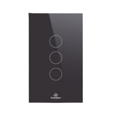 (Wifi) Apagador switch inalámbrico WIFI  control de 3 regresos de carga  110V