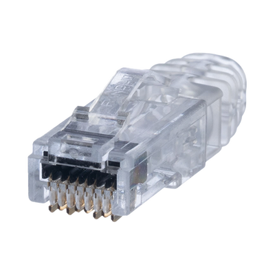 Plug RJ45 Cat6 de 3 Piezas  Para Cable UTP de Calibre 23-24 AWG  Chapado en Oro de 50 micras  Paquete de 100 piezas