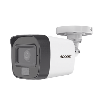 [Dual Light + ColorVu] Bala TurboHD 2 Megapíxel (1080p)  / Gran Angular 101° / Lente 2.8 mm / 30 mts IR EXIR / 20 mts Luz Blanca / Exterior IP67 / 4 Tecnologías / Micrófono Integrado