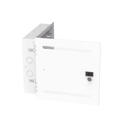 Gabinete Multipropósito de Montaje en Pared  de 14 in de Altura  Con Puerta Reversible  Fabricado en Acero  Color Blanco