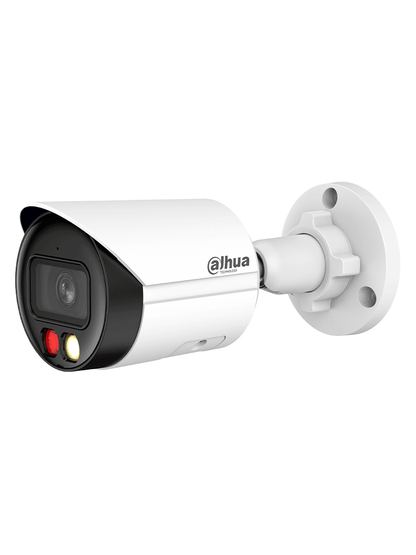 DAHUA IPC-HFW2649SP-S-IL - Cámara IP Bullet de 6 megapíxeles/ Lente 2.8mm/ 112 grados de apertura/ WizSense/ 30 metros de IR y Luz visible/Micrófono integrado/ IP67/ PoE/ Ranura Micro SD/ Protección perimetral/