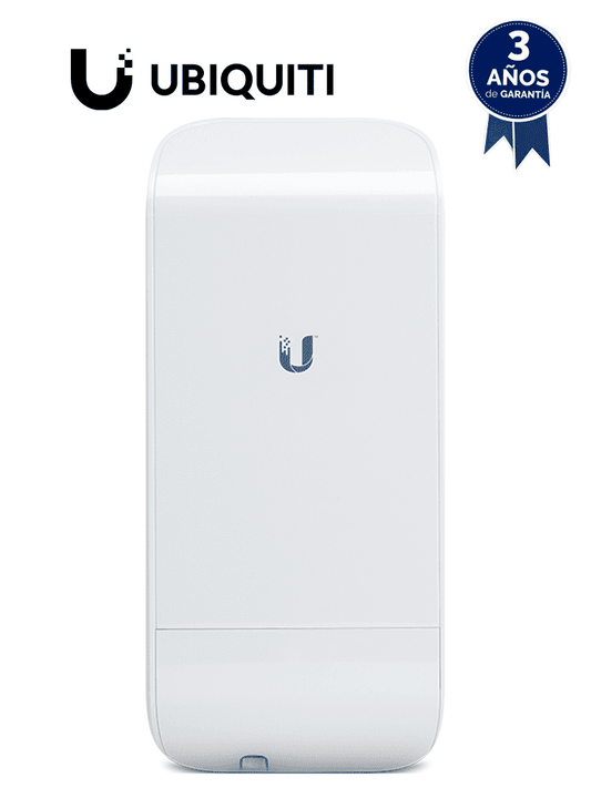 UBIQUITI NANOSTATION LOCOM5 - Radio Airmax 5.8GHz para exteriores con antena integrada tipo panel de 13 dBi  MIMO  potencia de 23 dBm y rendimiento de hasta 150 Mbps.