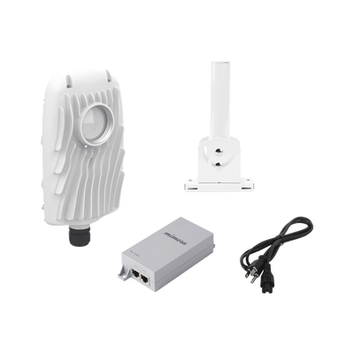Kit de radios B5X  rango de frecuencia extendida (4.9 a 6.4 GHz)   incluye inyector POE50V  cable de alimentación y montaje universal para tubo o poste o mástil