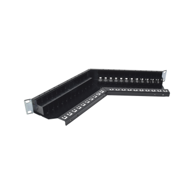 Patch Panel Z-MAX de 24 puertos  Blindado  Precargado con Jacks Categoria 6A  Angulado  1UR