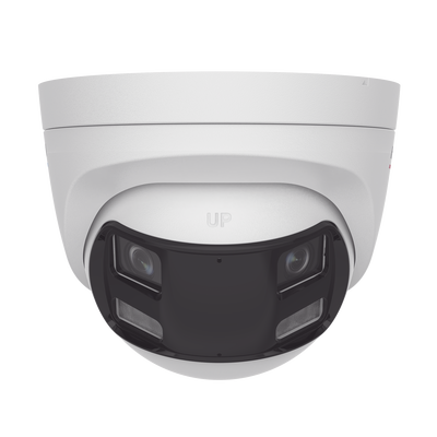 [ColorVu + Panoramica + Dual Light] Turret TURBOHD 3K (5 Megapixel) / Micrófono Integrado / Visión 180° / Imagen a Color 24/7 / 40 mts Luz Blanca + 40 mts IR / Exterior IP67 / WDR