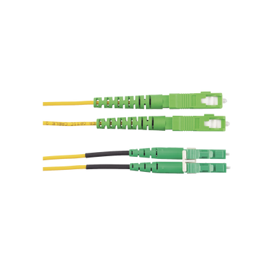 Jumper de Fibra Optica Monomodo 9/125 OS2  SC/APC-LC/APC Duplex  OFNR (Riser)  Color Amarillo  2 Metros