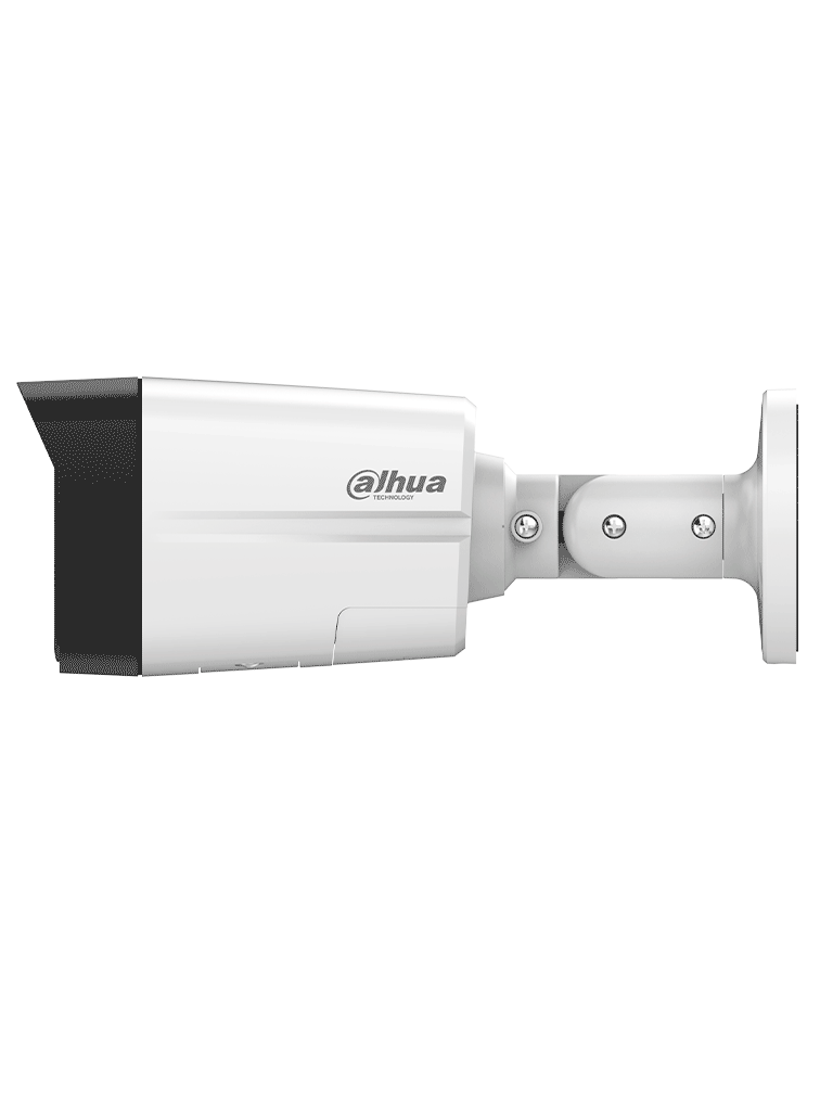 DAHUA IPC-HFW2549TL-S-PV - Cámara IP Bullet de 5 Megapixeles con Iluminador Dual y Disuasión Activa/ Sirena y Estrobo/ Lente de 2.8 mm/ 111 Grados de Apertura/ WizSense/ 30 Metros de IR y Luz Visible/ WDR Real/ PoE/ Audio Bidireccional/Ranura MicroS