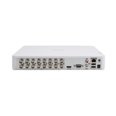 DVR 2 Megapixel (1080P) lite / 16 Canales TURBOHD + 2 Canal IP / 1 Bahía de Disco Duro / H.264+ / 1 Canales de Audio / Salida de vídeo Full HD