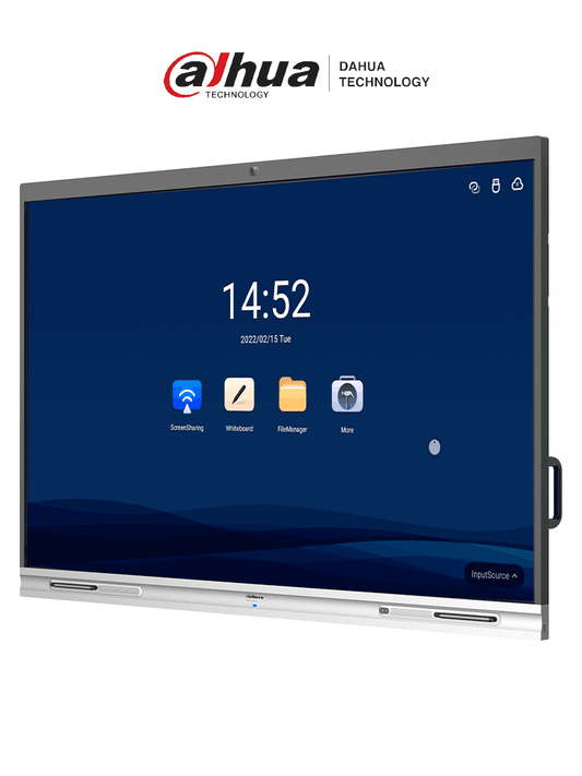 DAHUA DHI-LCH65-MC410-B - Pantalla Interactiva 4k/UHD/ 65 Pulgadas/ Touch/ Android/ Resolucion de 3840 x 2160 Camara de 5 Megapixeles Integrada Ideal para Escuelas y Oficinas/ Brillo de 350 cd/m2 Microfono y Altavoces Integrados Case Metalico #NP