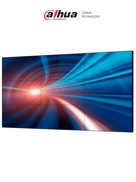 DAHUA DHI-LS550UCM-EF - Pantalla Full HD para Videowall de 55 Pulgadas/ Panel LCD ADS Industrial/ Marco Ultradelgado de 3.5 mm/ Soporta Daisy Chain (Conexión HDMI en Cadena)/ Interfaces HDMI  DVI  VGA  BNC y USB/ Brillo 500 cd/m2/