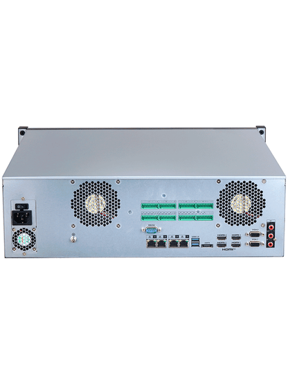 DAHUA DHI-NVR616H-64-XI - NVR de 64 canales IP Wizmind/ H.265+/ Grabación IA/ Soporta 8 ch face detection y recognition  40 bases de datos de rostros  32 canales proyección perimetral 32 canales smd plus