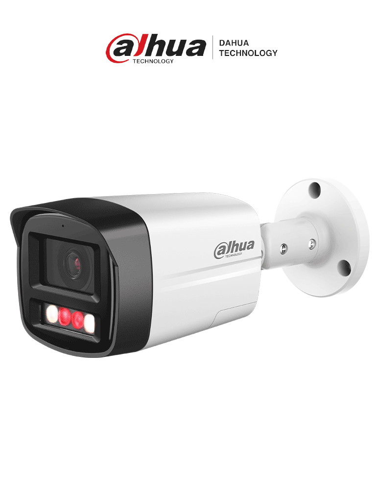 DAHUA IPC-HFW2249TL-S-PV - Cámara Bullet IP de 2MP ofrece Smart Dual Illumination  disuasión activa y SMD Plus. Con protección perimetral  micrófono  bocina integrados y resistencia IP67  es ideal para seguridad profesional.