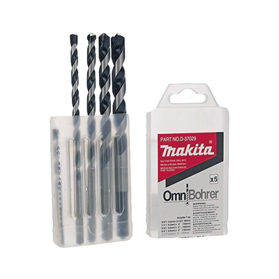 Juego de 5 Pzas. de Broca para Concreto con Punta de Carburo (3/16"  1/4"  5/16"  3/8" y 1/2")