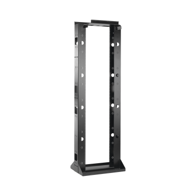 Rack de 2 Postes Sísmico  Estándar de 19 in  Rieles Numerados y Roscados #12-24  Fabricado en Acero  45 Unidades de Rack  Color Negro